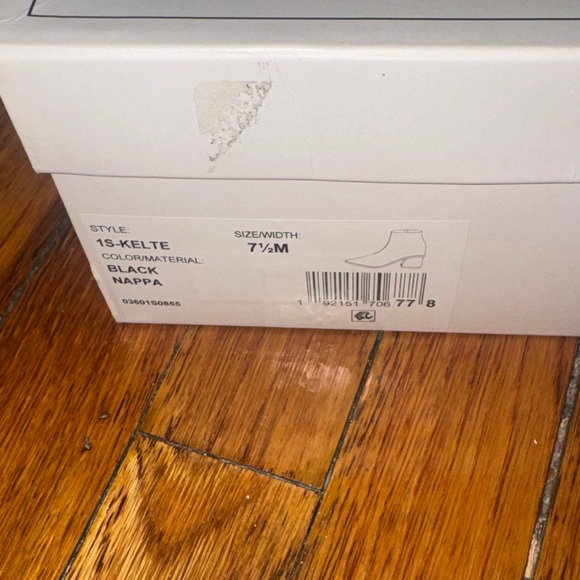 1. State Women's Black Ankle Booties with Tan Heel - Picture 6 of 7